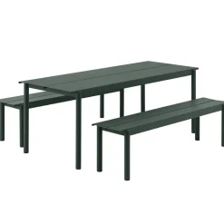 Muuto Table For Outdoor Use*Linear steel table 75x200 cm, Dark Green