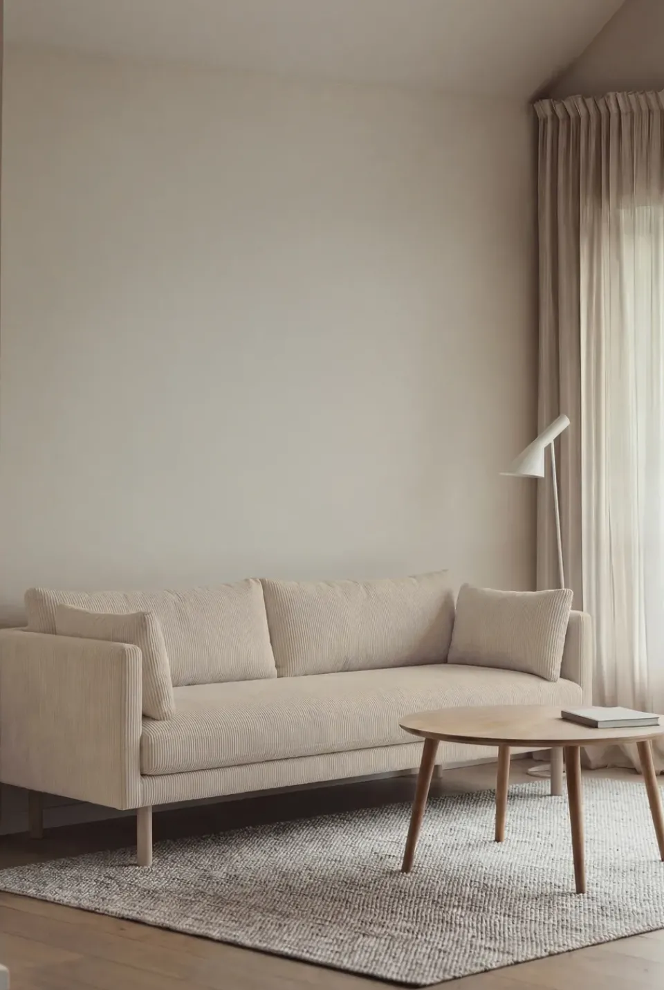 1898 Sofas*Linnevik sofa, Jump 1956-white-oiled oak, 3-seater Beige