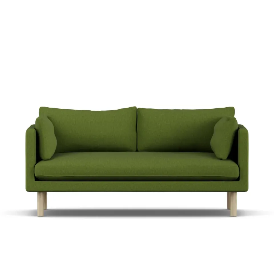 1898 Sofas*Linnevik sofa, Luiza 3975-white-oiled oak, 2-seater Green