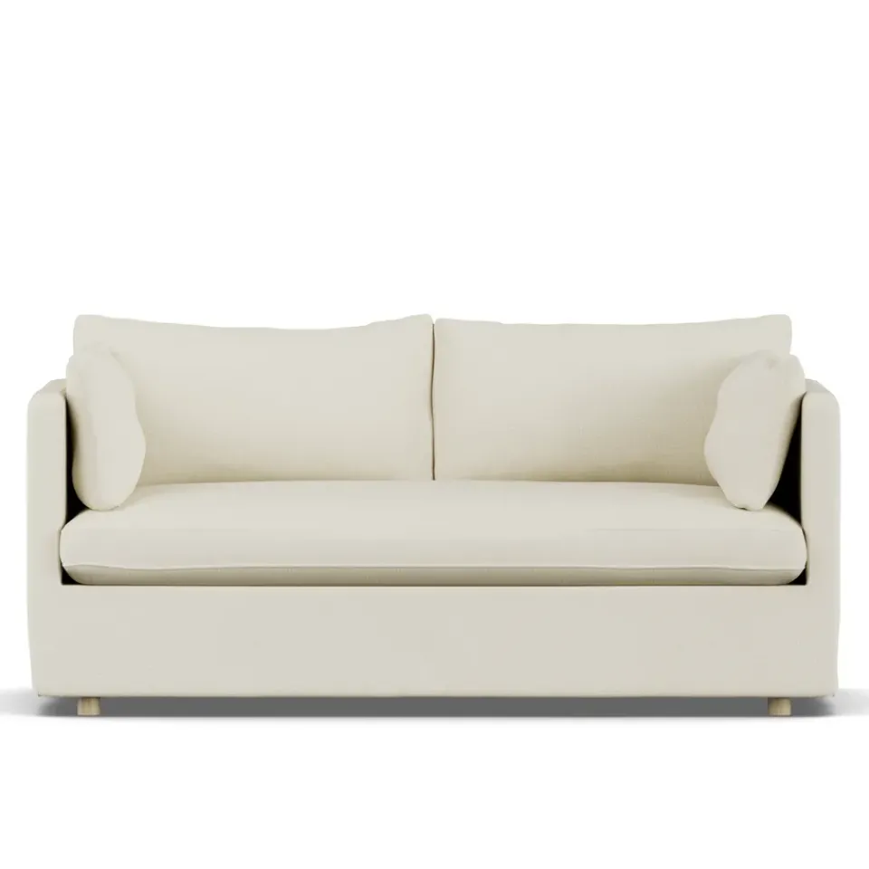 1898 Sofas*Linnevik sofa, Oslo Nature 1540-white-oiled oak, 2-seater, with skirt Beige