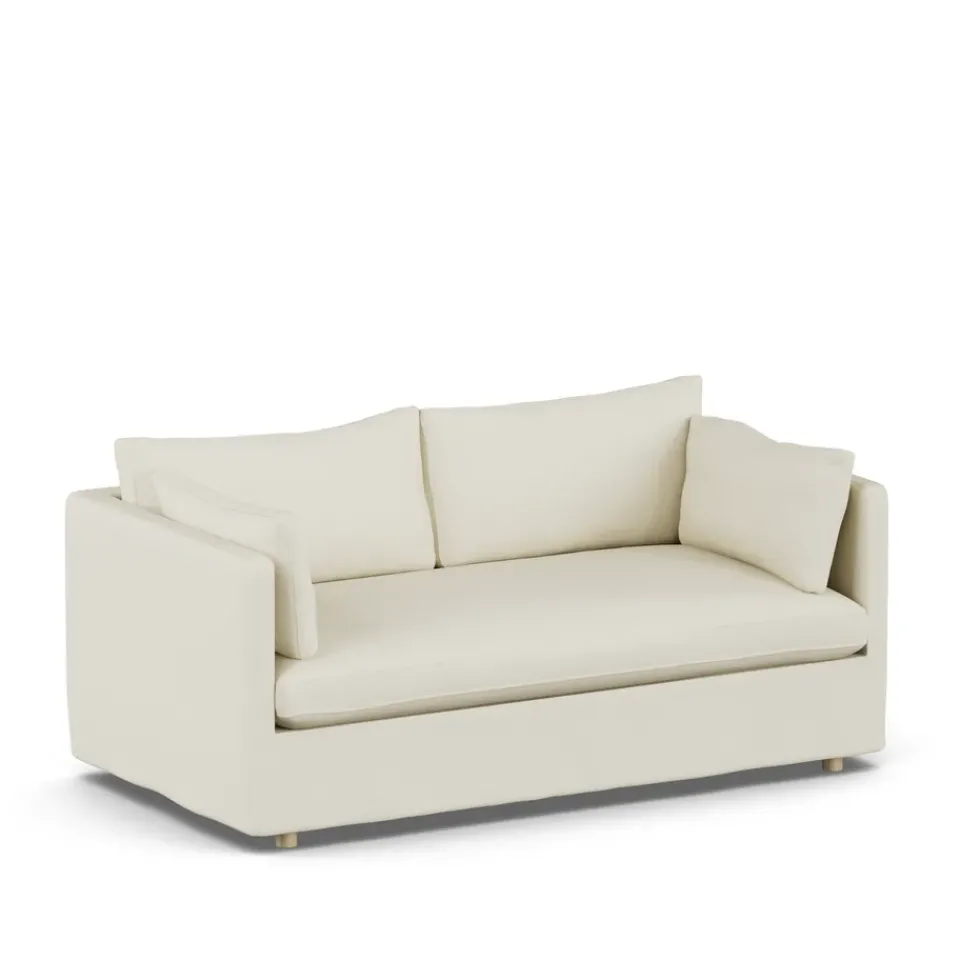1898 Sofas*Linnevik sofa, Oslo Nature 1540-white-oiled oak, 2-seater, with skirt Beige
