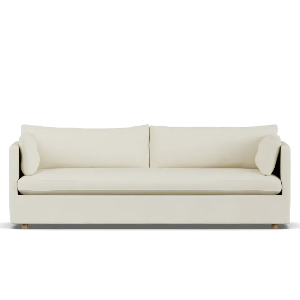 1898 Sofas*Linnevik sofa, Oslo Nature 1540-white-oiled oak, 4-seater, with skirt Beige