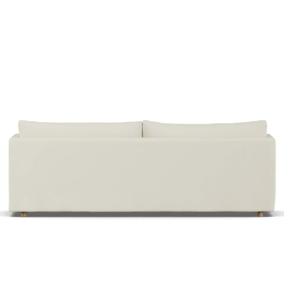 1898 Sofas*Linnevik sofa, Oslo Nature 1540-white-oiled oak, 4-seater, with skirt Beige