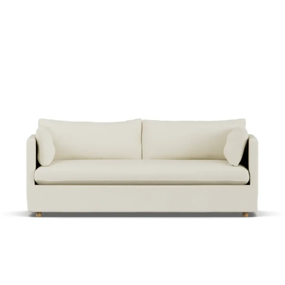 1898 Sofas*Linnevik sofa, Oslo Nature 1540-white-oiled oak, 3-seater, with skirt Beige