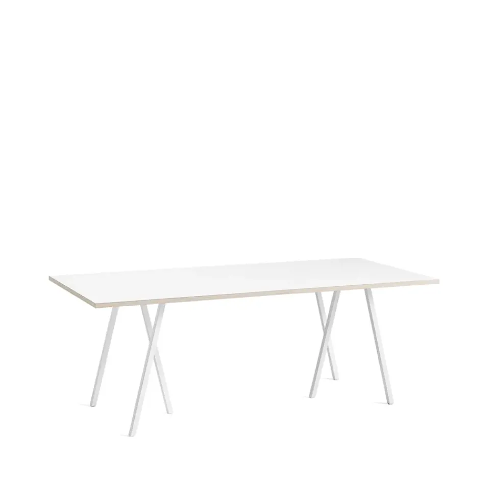 HAY Dining Tables*Loop Stand dining table, laminate-, 200 cm White