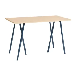 HAY Bar Tables*Loop Stand incl. support bar table 77,5x160 cm, Maroon red-clear lacq. oak RedBrown