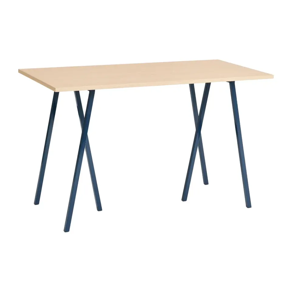 HAY Bar Tables*Loop Stand incl. support bar table 77,5x160 cm, Maroon red-clear lacq. oak RedBrown
