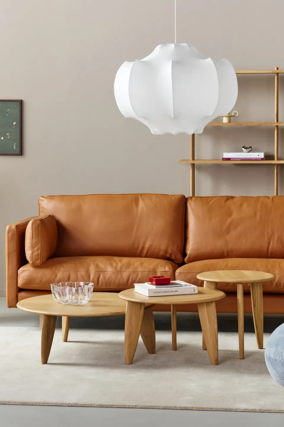 1898 Coffee Tables*Lyckeby coffee table Ø45x44 cm, Natural lacquered oak Brown