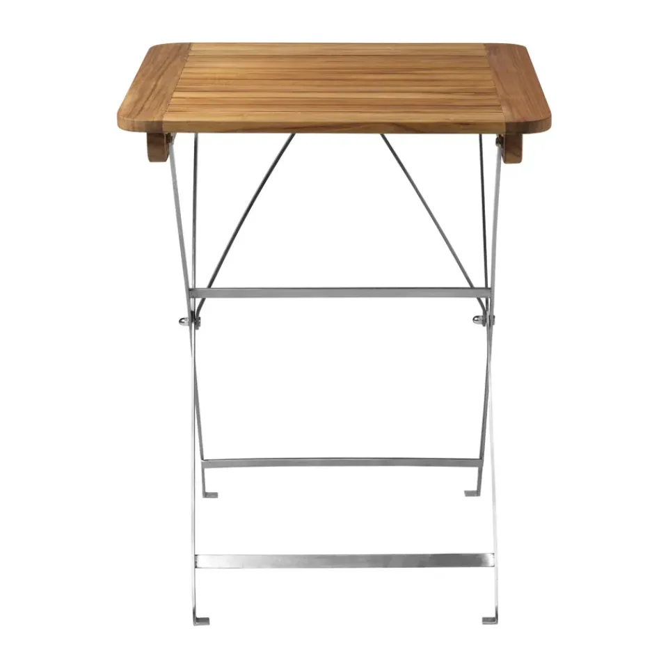 FDB Møbler Balcony Furniture*M26 Lilleø balcony table, Teak-stainless steel Beige