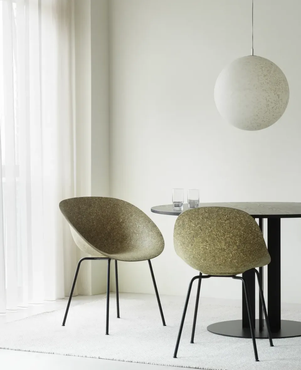 Normann Copenhagen Chairs*Mat Armchair, Seaweed-black steel Brown