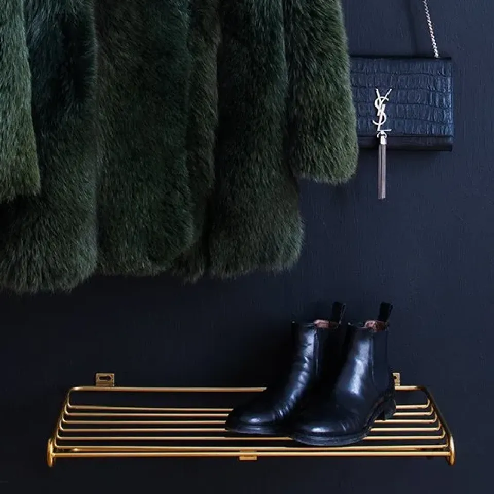 Maze Shoe Racks*shoe shelf, brass Gold-coloured