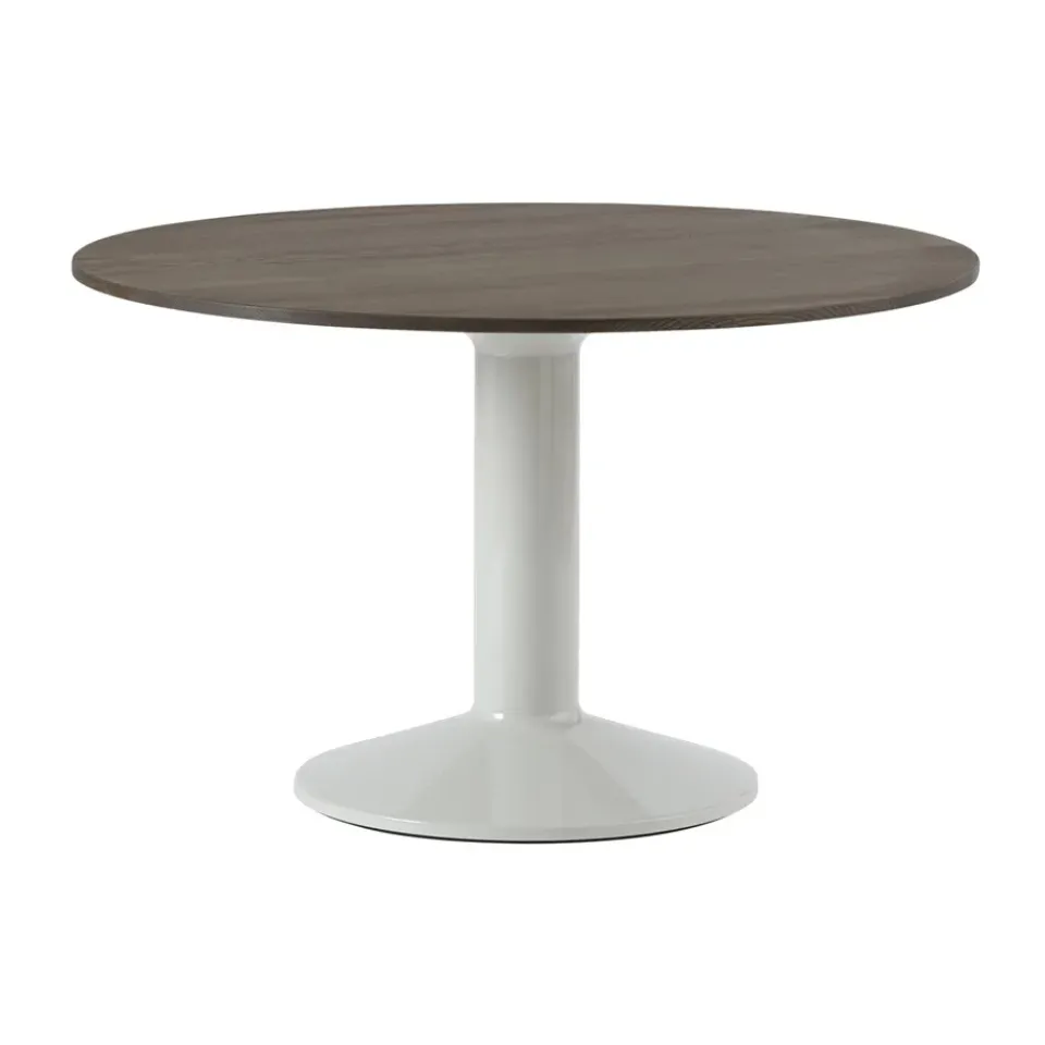 Muuto Dining Tables*Midst pedestal table, Dark oiled oak-grey, Ø120 cm BrownBlack