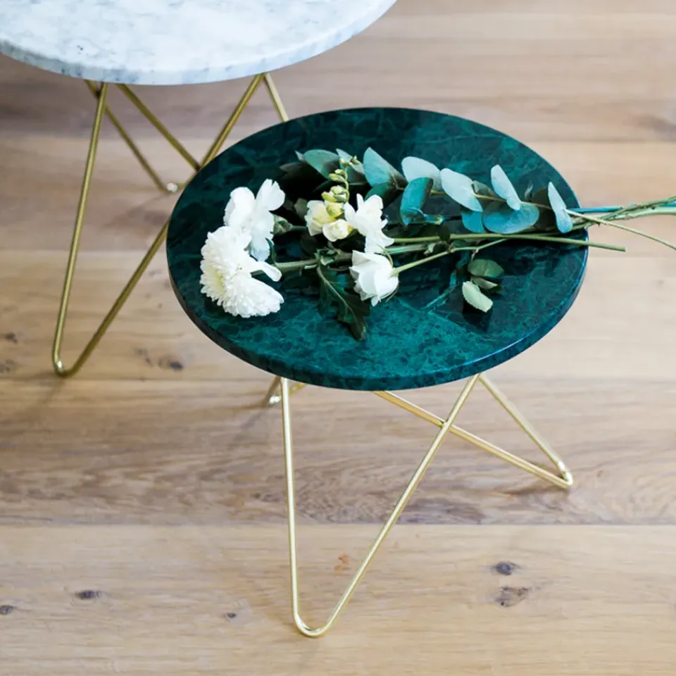 OX Denmarq Coffee Tables*Mini O Table coffee table, . brass stand Brown