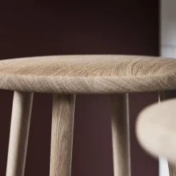 Stolab Bar Stools*Miss Button bar stool, Oak natural oil. high Beige