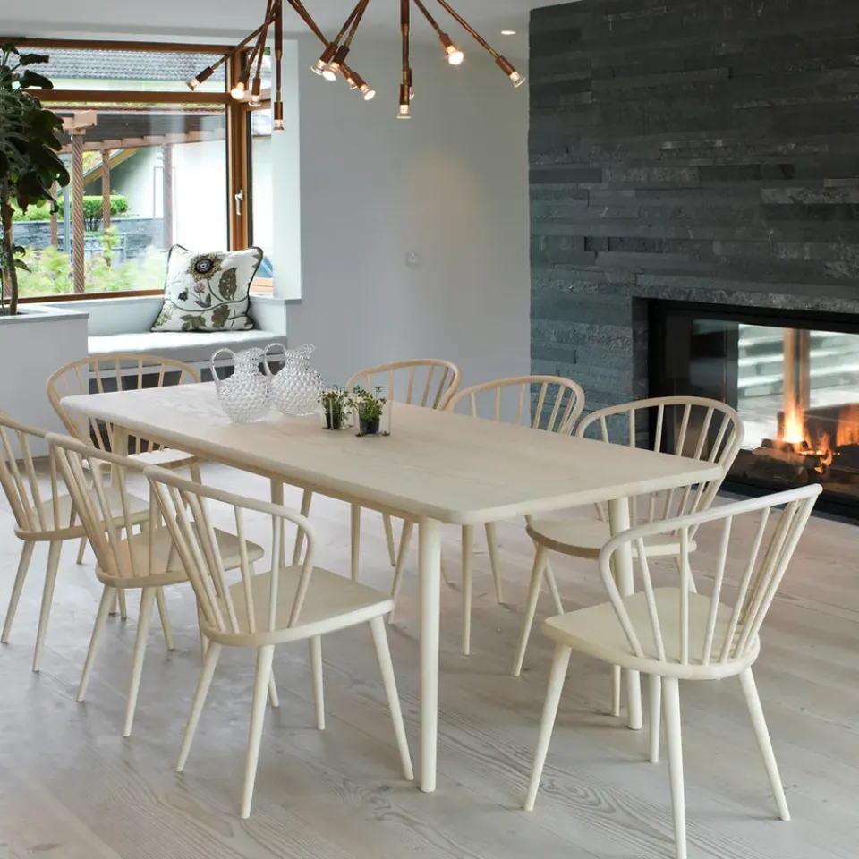 Stolab Dining Tables*Miss Holly table 175x82 + 1 extension piece 50 cm, Oak white oiled Beige