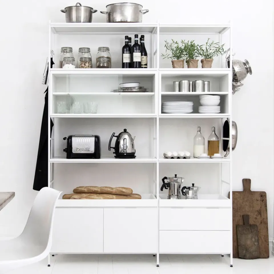 Zweed Display & Glass Cabinets*Molto 560 cabinet - modul, . incl. metal frame White