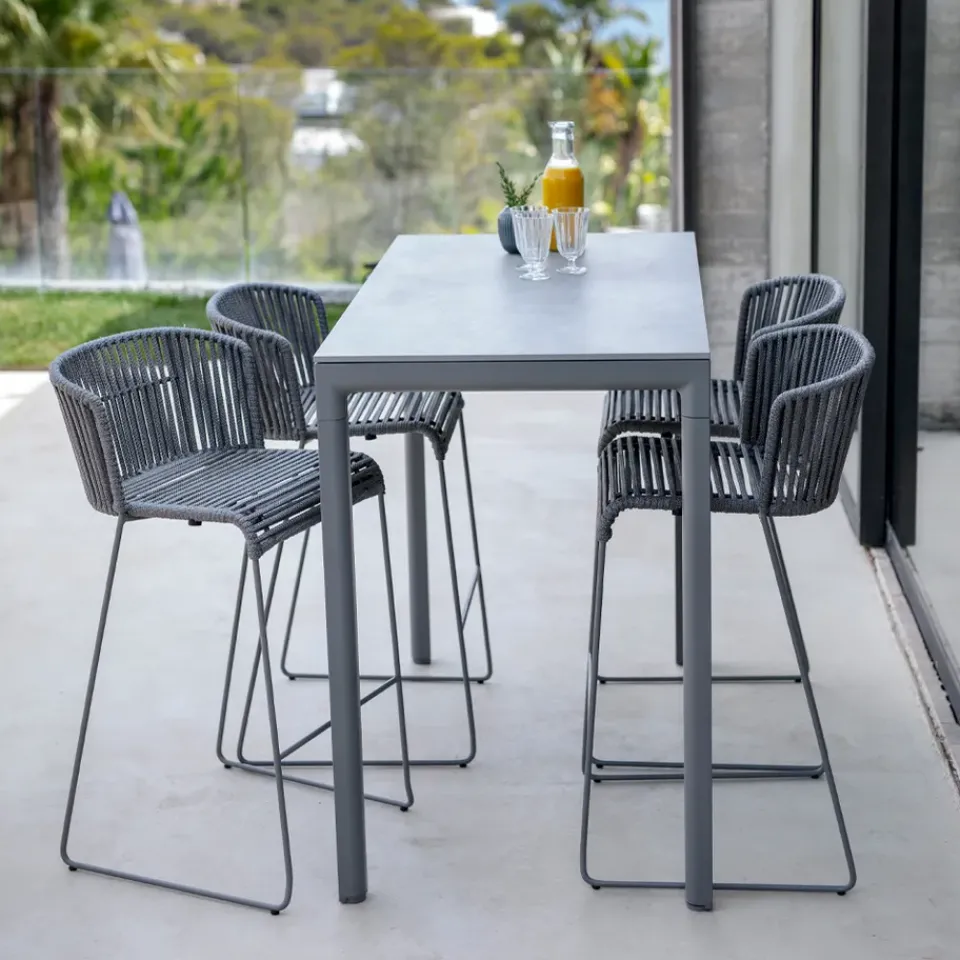 Cane-line Seating*Moments bar stool, Grey