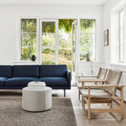 Fredericia Furniture Sitting Poufs*Mono seat pouf, Leather omni 307 cognac-Ø39 cm Brown