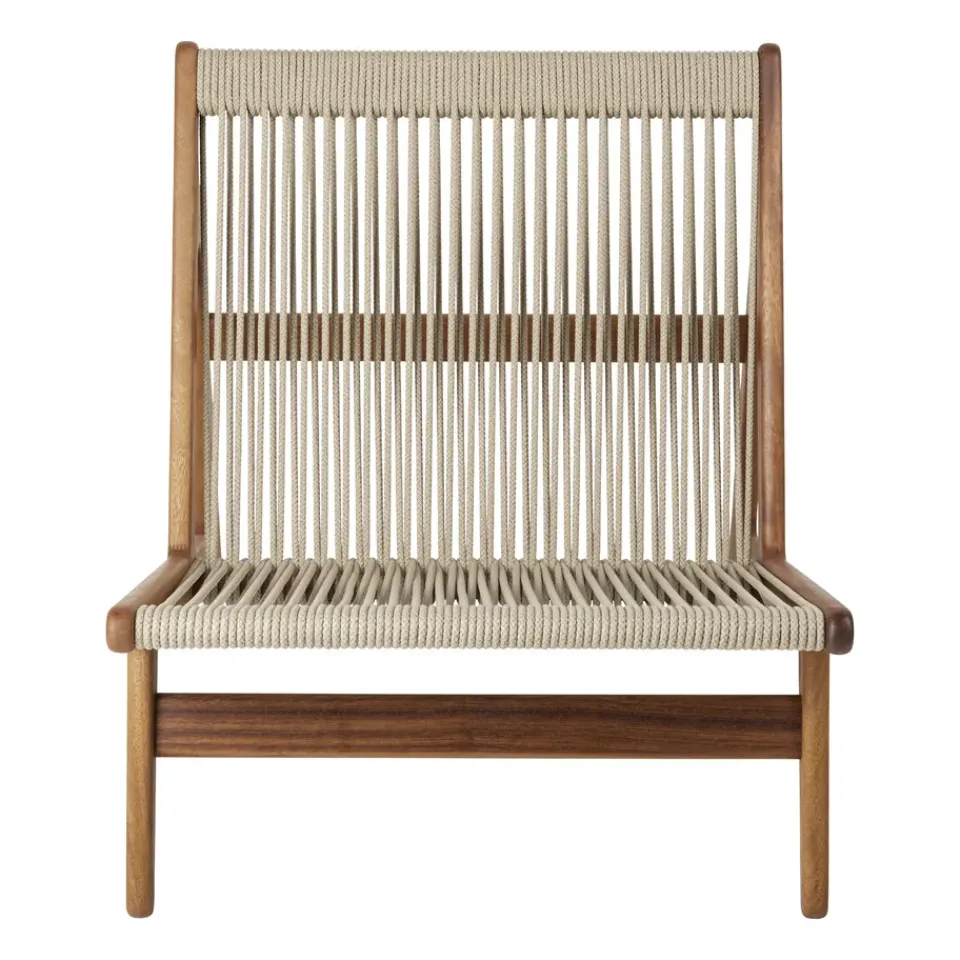 GUBI Outdoor Lounge Furniture|Armchairs & Footstools*MR01 Initial outdoor lounge chair, Oiled iroko wood Brown
