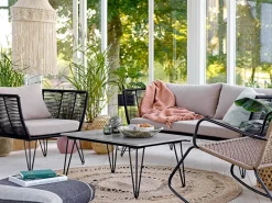 Bloomingville Seating|Outdoor Lounge Furniture*Mundo lounge arm chair, -beige Black