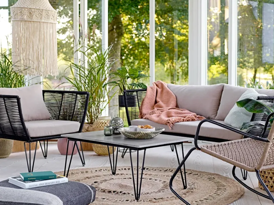 Bloomingville Garden Sofas & Garden Benches|Balcony Furniture*Mundo sofa, -beige Black