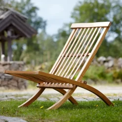 Stockamöllan Outdoor Lounge Furniture*Muskö lounge chair, Teak Brown