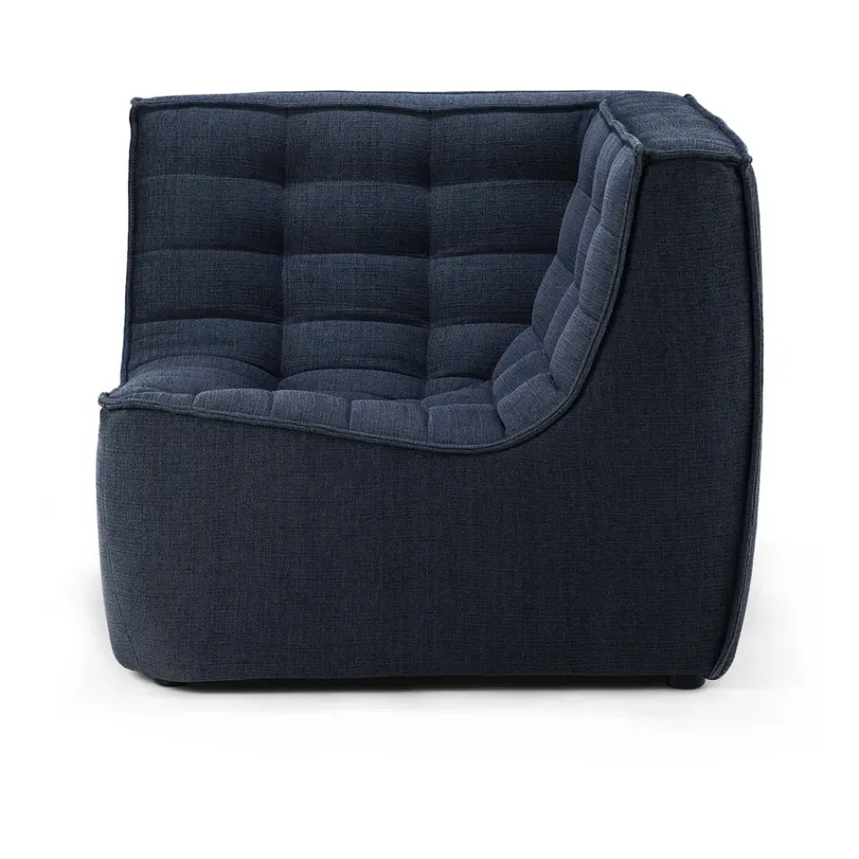 Ethnicraft Sofas*N701 corner module straight, Graphite Eco Blue