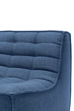 Ethnicraft Sofas*N701 sofa 3 seater sofa, Fabric Blue