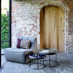 Ethnicraft Sofas*N701 sofa 2-seater, Fabric dark Grey