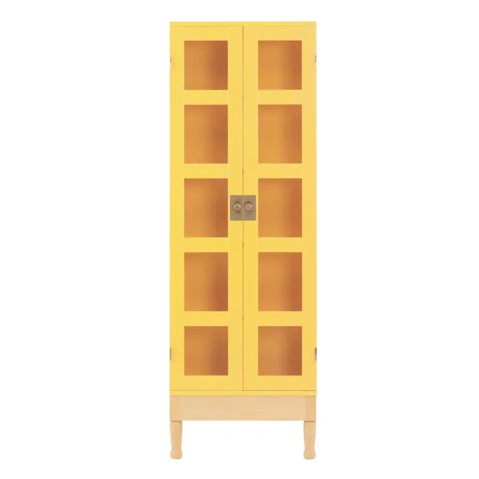 Källemo Display & Glass Cabinets*National Geographic bookcase, -plinth-base-brass Yellow