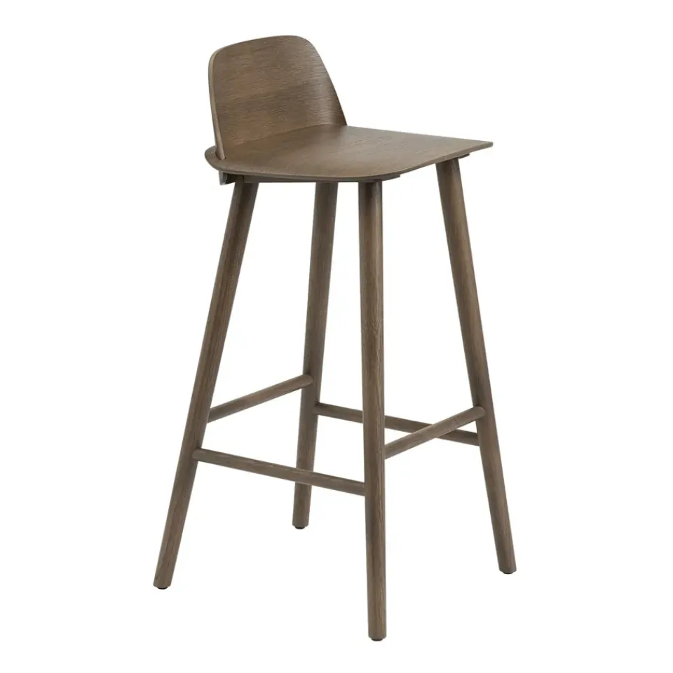 Muuto Bar Stools*Nerd Barstool, Stained dark Brown