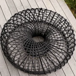 Cane-line Seating*Nest table/footstool, Lava , large, incl. glass top Grey