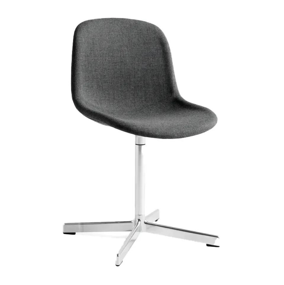 HAY Office Chairs*Neu 10 Upholstery chair, Remix 163 , swivel base in aluminium Grey