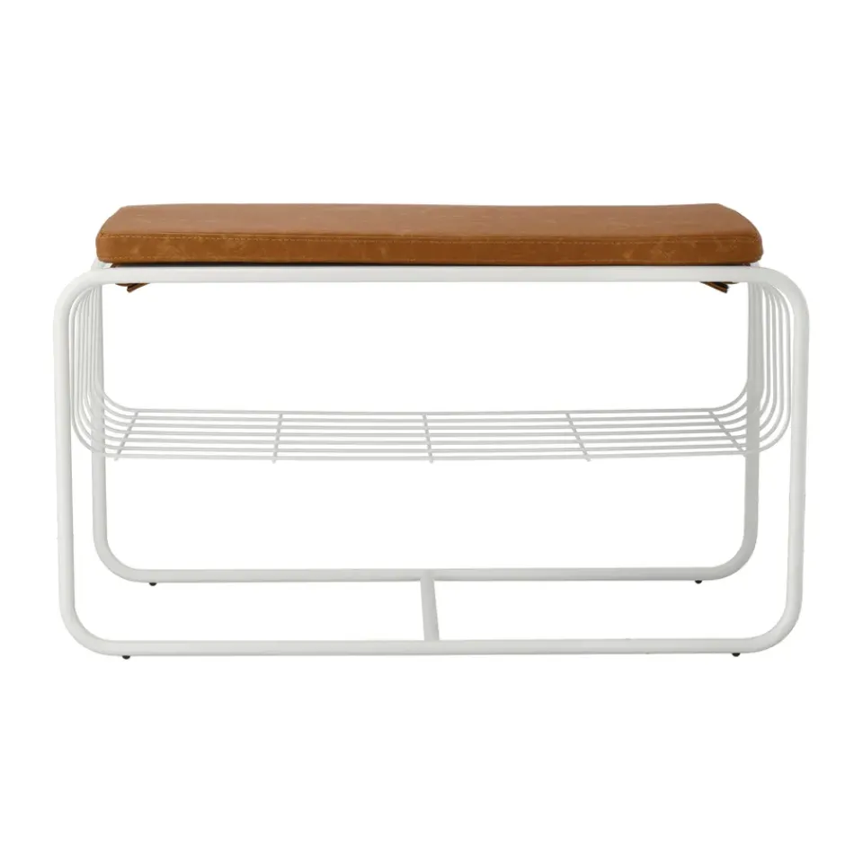 Scandi Living Shoe Racks*Nod bench/shoe rack 80x36x42 cm, White