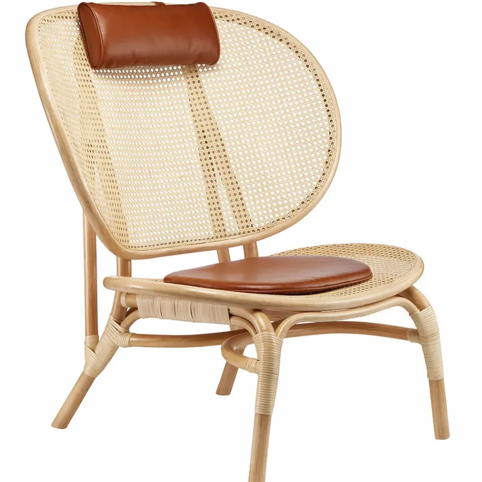 NORR11 Armchairs & Footstools|Chairs*Nomad lounge chair, Natural-cognac leather Brown