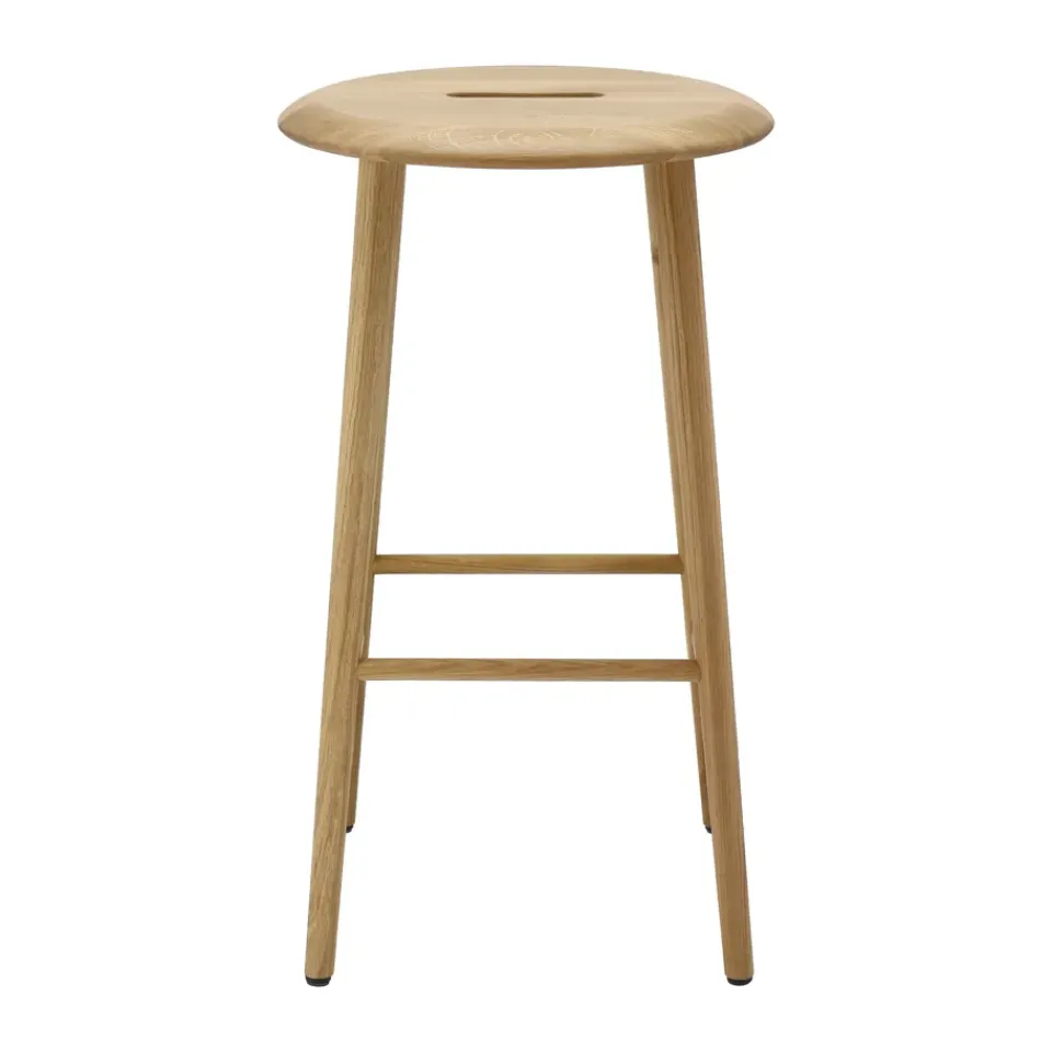 1898 Bar Stools*Norrabo barstool 65 cm, Natural lacquered oak Brown