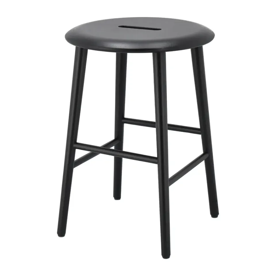 1898 Stools*Norrabo stool 53 cm, lacquered oak Black