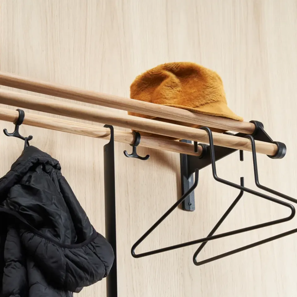 Essem Design Hat Rack & Hat Shelves*Nostalgi 291 hat shelf 100 cm, Oak - Black