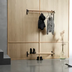 Essem Design Hat Rack & Hat Shelves*Nostalgi 291 hat shelf, Aluminium, white Silver-coloured