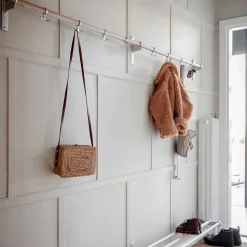 Essem Design Clothes Racks, Coat Stands & Hangers*Nostalgi add-on Hook rack, Aluminium, aluminium stand Silver-coloured