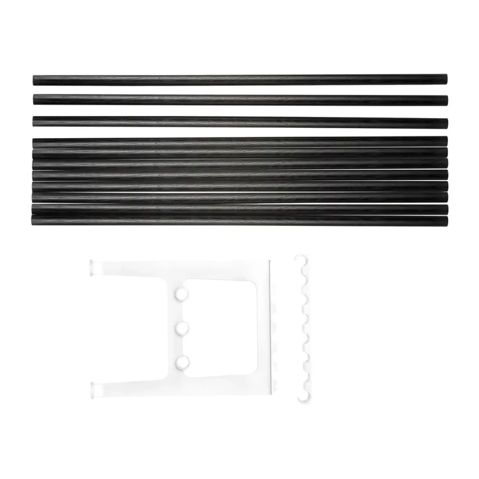 Essem Design Benches*Nostalgi bench extension 100 cm, Black stained oak-white BlackWhite