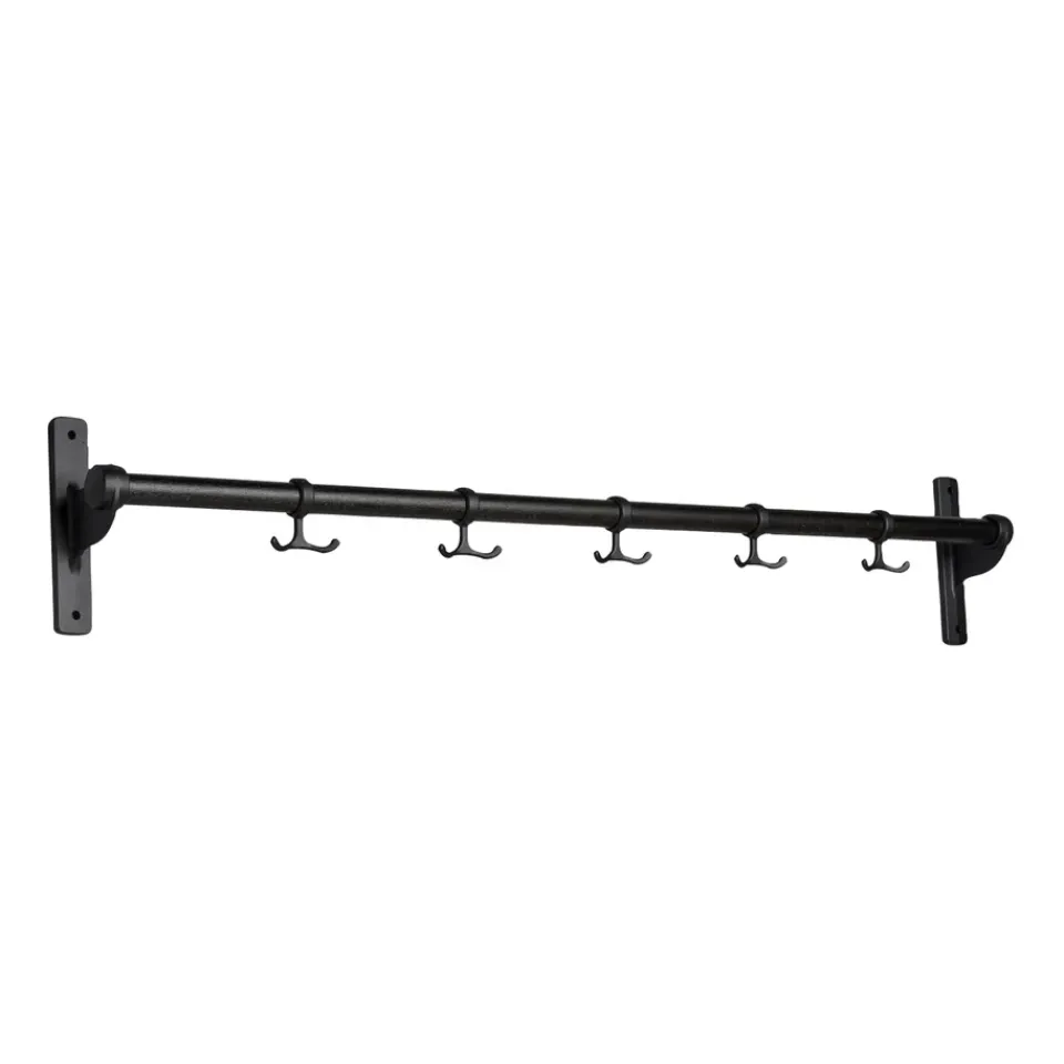 Essem Design Clothes Hooks & Hangers*Nostalgi hook 100 cm, oiled oak- Black