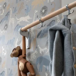 Essem Design Clothes Racks, Coat Stands & Hangers*Nostalgi Hook rack, Birch, aluminium stand Beige