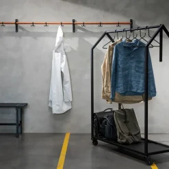 Essem Design Clothes Racks, Coat Stands & Hangers*Nostalgi Hook rack, Copper, white stand Orange