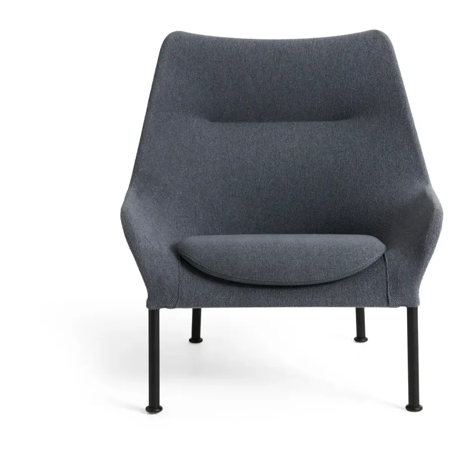 HAY Chairs|Armchairs & Footstools*O2 Lounge Chair armchair, Soft -black lacquered steel Grey
