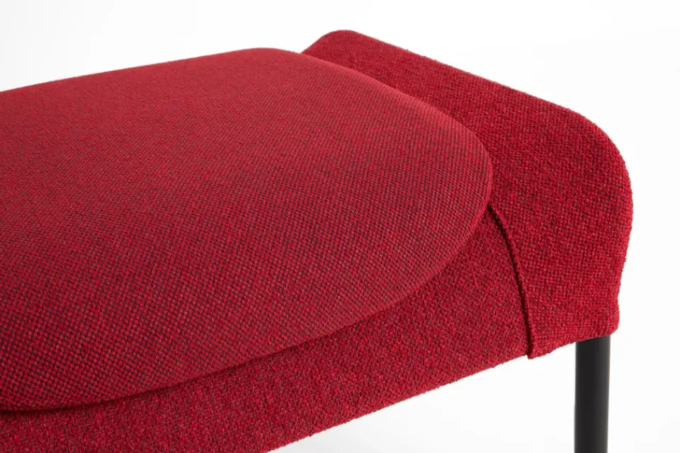 HAY Armchairs & Footstools*O2 Ottoman footstool, Soft -black lacque steel Red