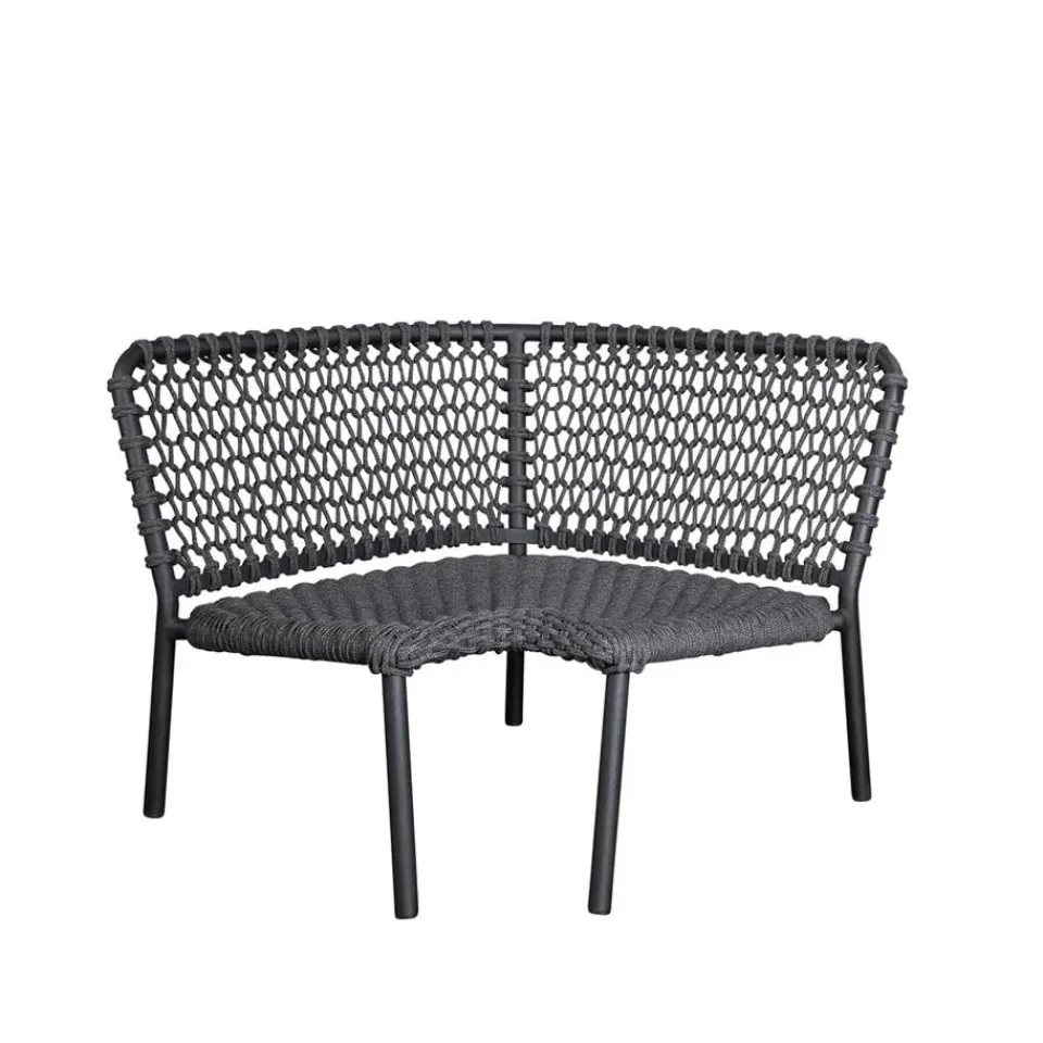 Cane-line Garden Sofas & Garden Benches|Outdoor Lounge Furniture*Ocean modular sofa, Dark , corner section Grey