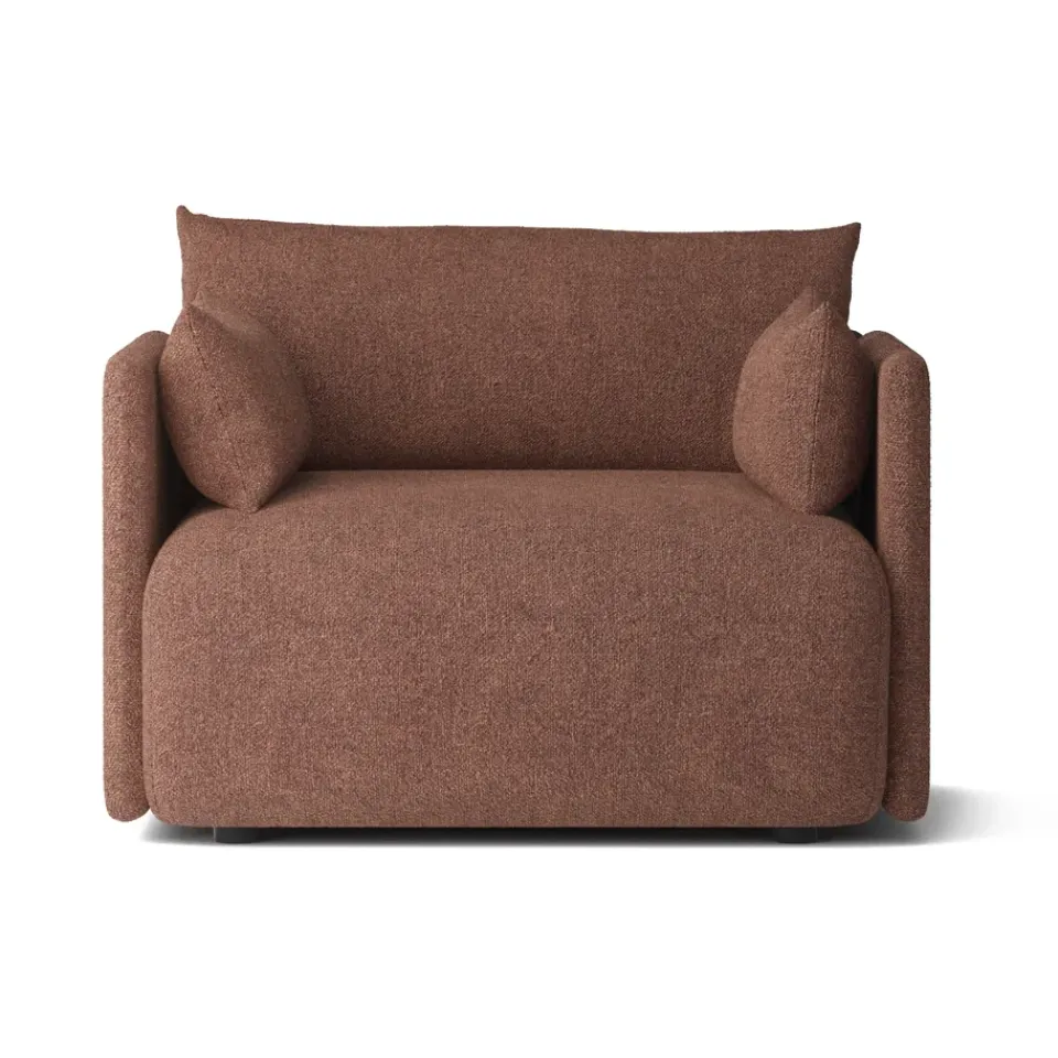 Audo Copenhagen Armchairs & Footstools*Offset arm chair, Audo Bouclé 08 Bordeaux Red