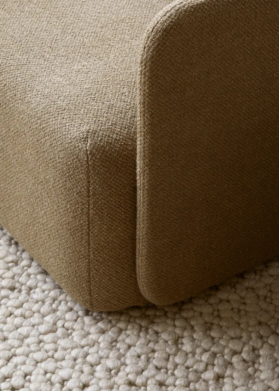 Audo Copenhagen Armchairs & Footstools*Offset arm chair, Audo Bouclé 06 Gold Gold-colouredBrown