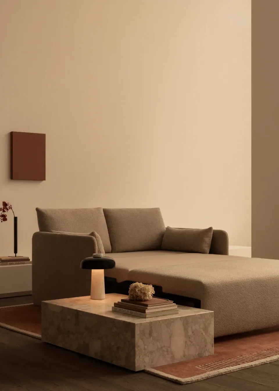 Audo Copenhagen Sofas*Offset sofa bed 2 seater, Logan flint Beige